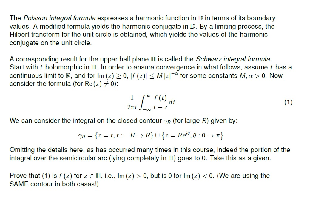 Solved The Poisson Integral Formula Expresses A Harmonic Chegg Com