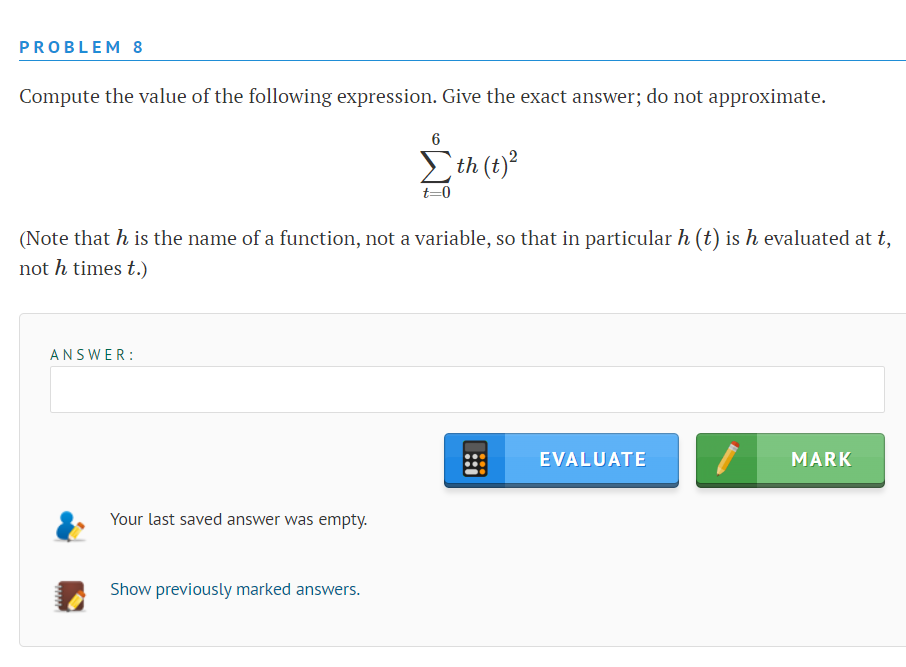 Solved Compute the value of the following expression. Give | Chegg.com