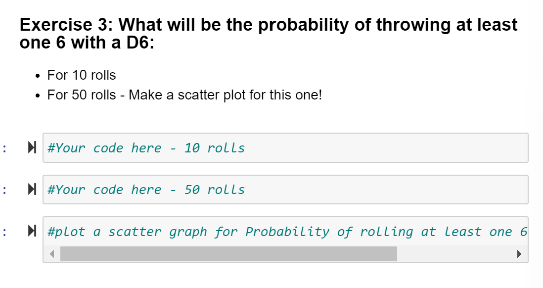 probability of rolling at least one 6 in 3 rolls