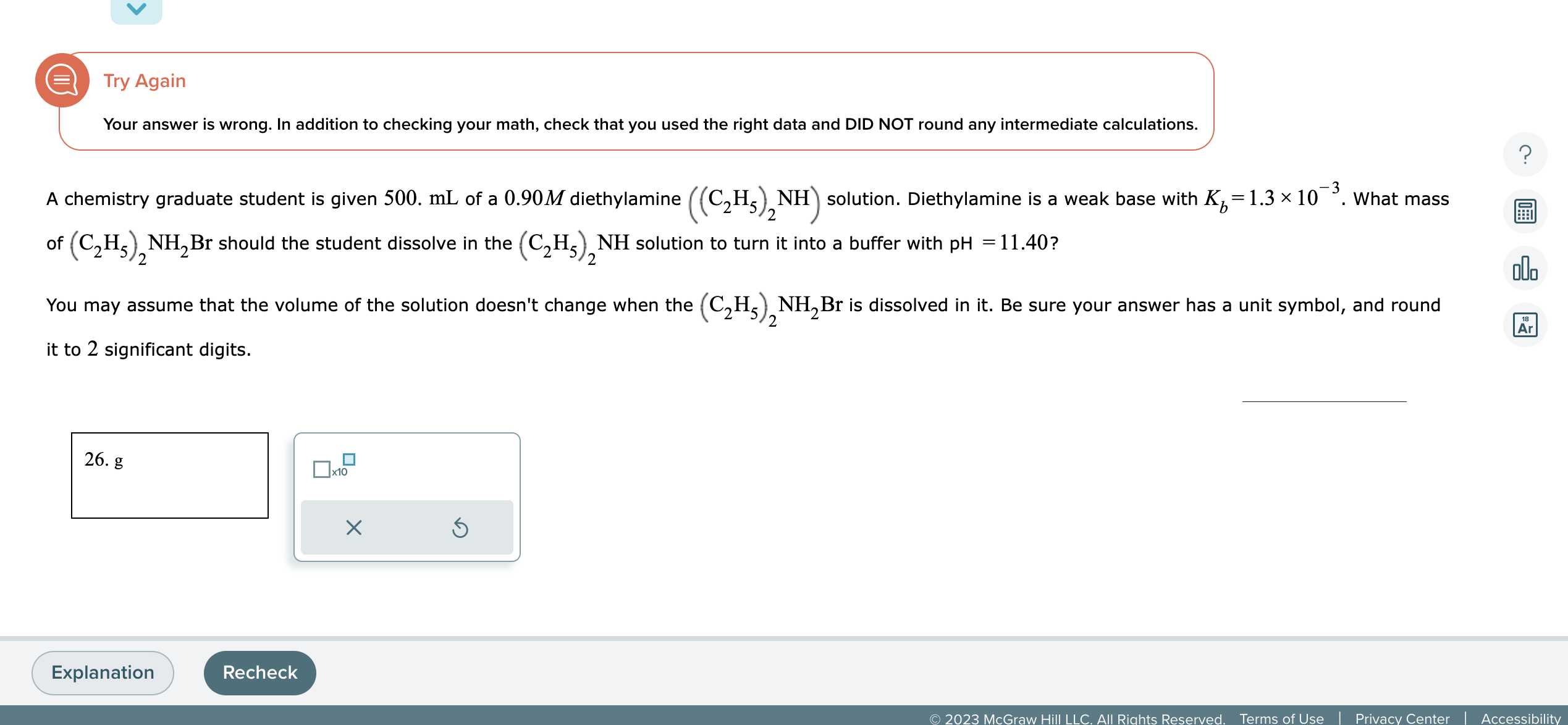 Solved Try Again Your answer is wrong. In addition to | Chegg.com