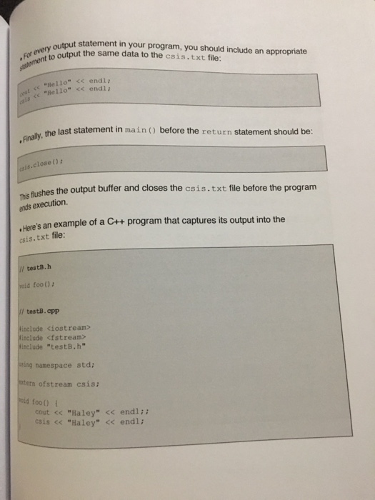 Solved Capturing Program Output When you submit your | Chegg.com