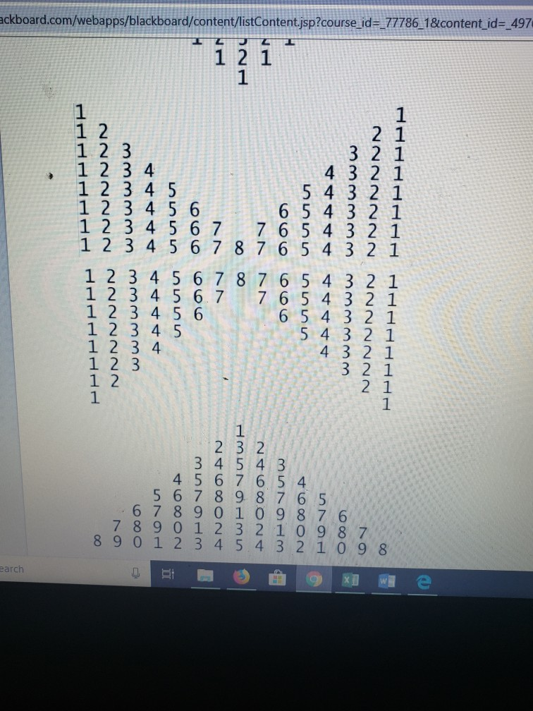 1. Write a program that produces the following | Chegg.com