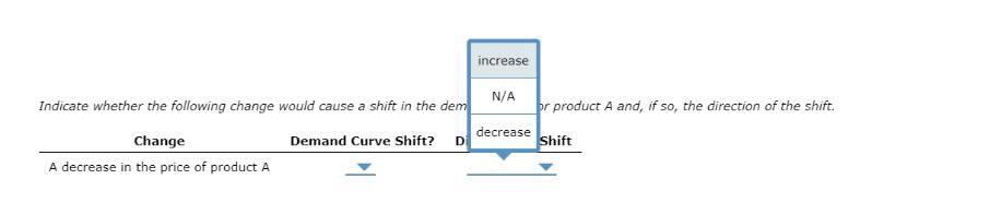 Solved increase N/A Indicate whether the following change | Chegg.com