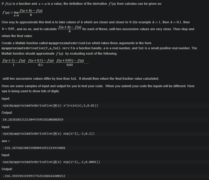 Solved If f(x) is a function and x=a is a value, the | Chegg.com