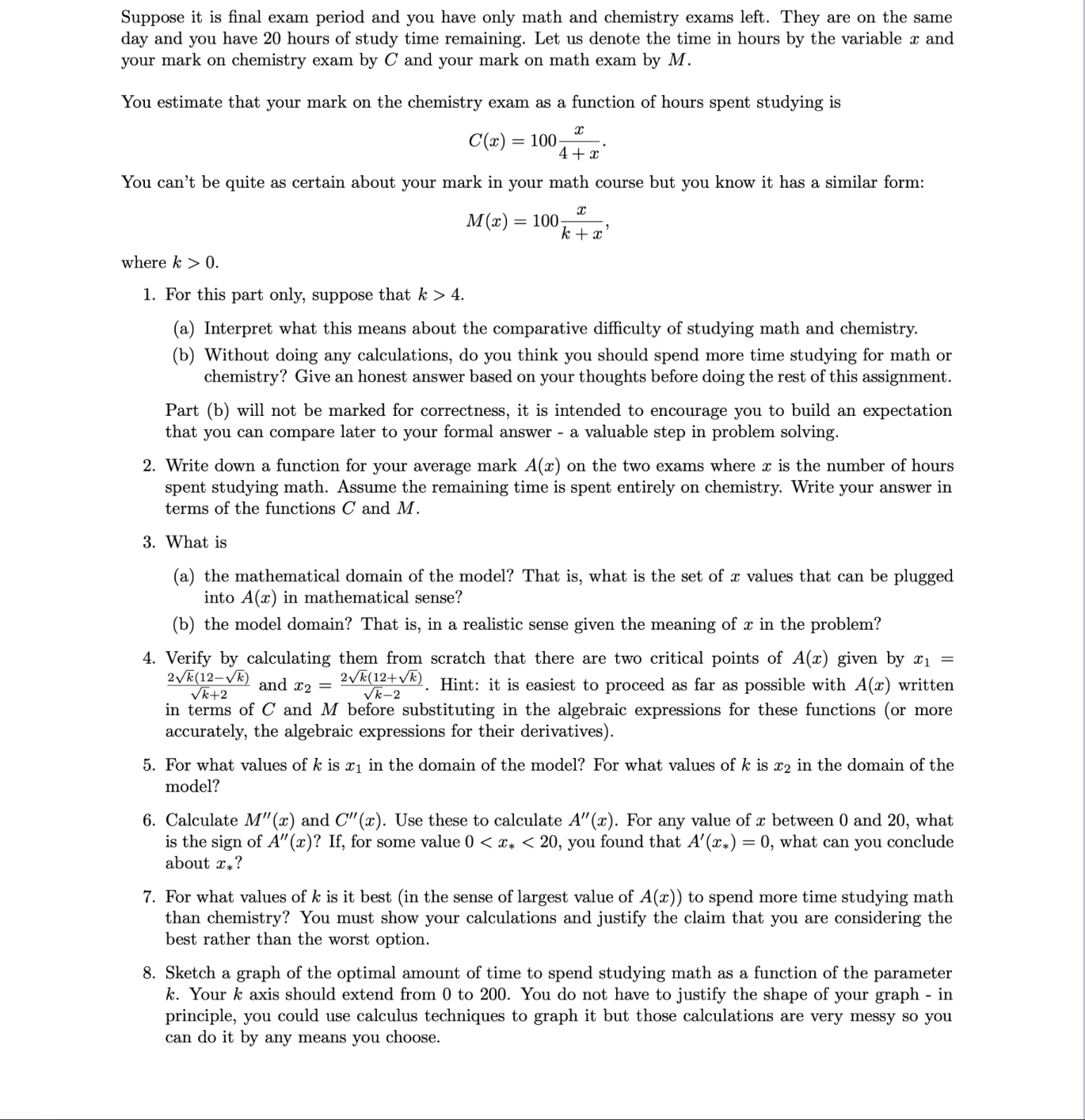solved-suppose-it-is-final-exam-period-and-you-have-only-chegg