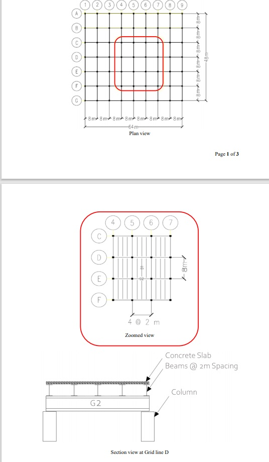 Solved A simple floor system for an office building is shown | Chegg.com