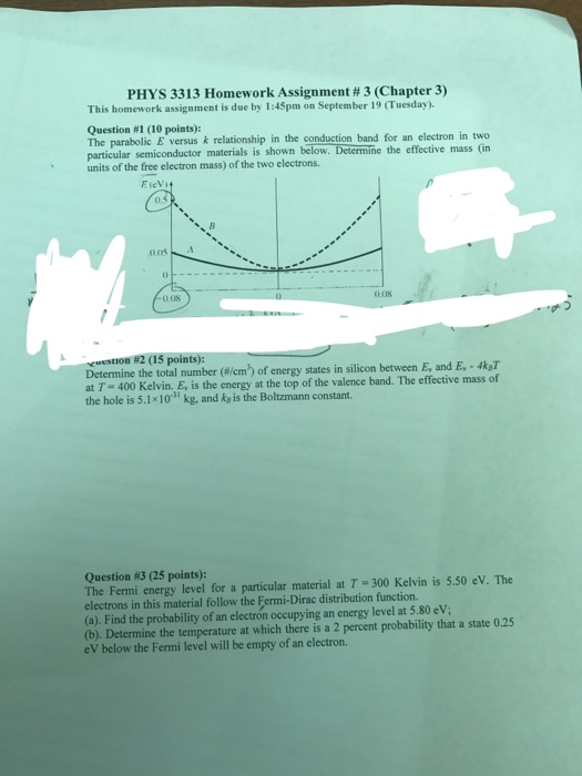 Solved The parabolic E versus k relationship in the | Chegg.com