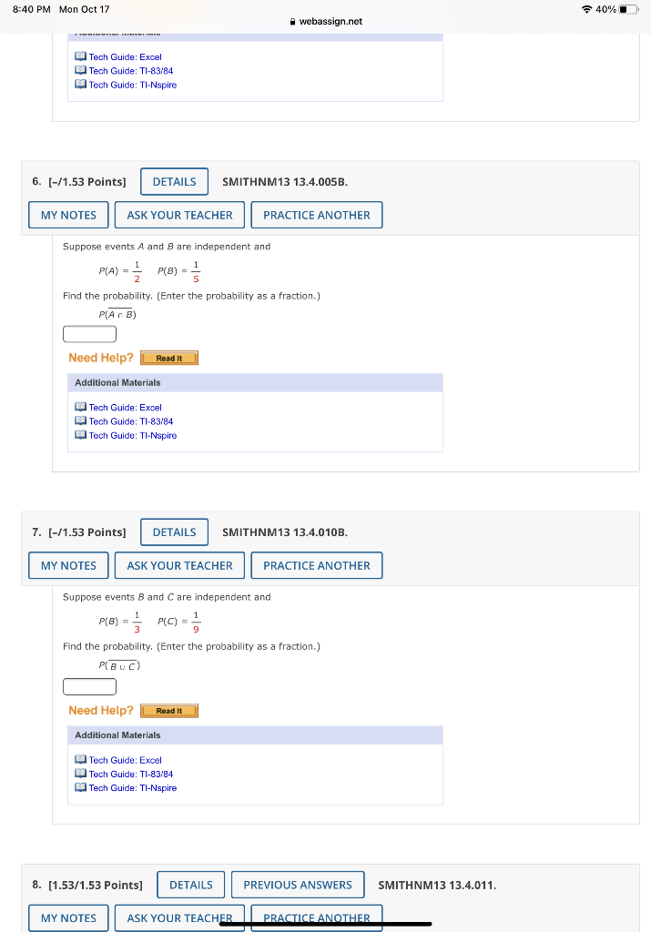 Solved Suppose Events A And B Are Independent And | Chegg.com