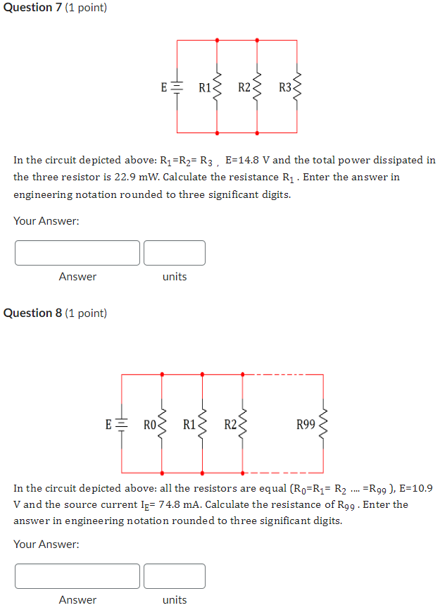 Solved Question 7 (1 point) In the circuit depicted above: | Chegg.com