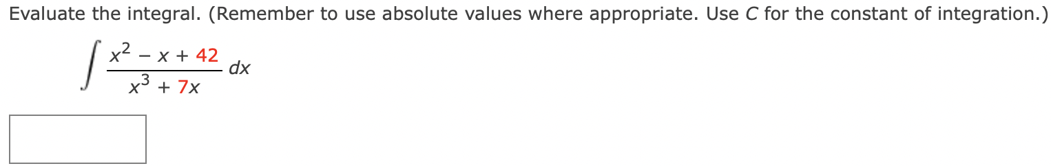 Solved Evaluate the integral. (Remember to use absolute | Chegg.com