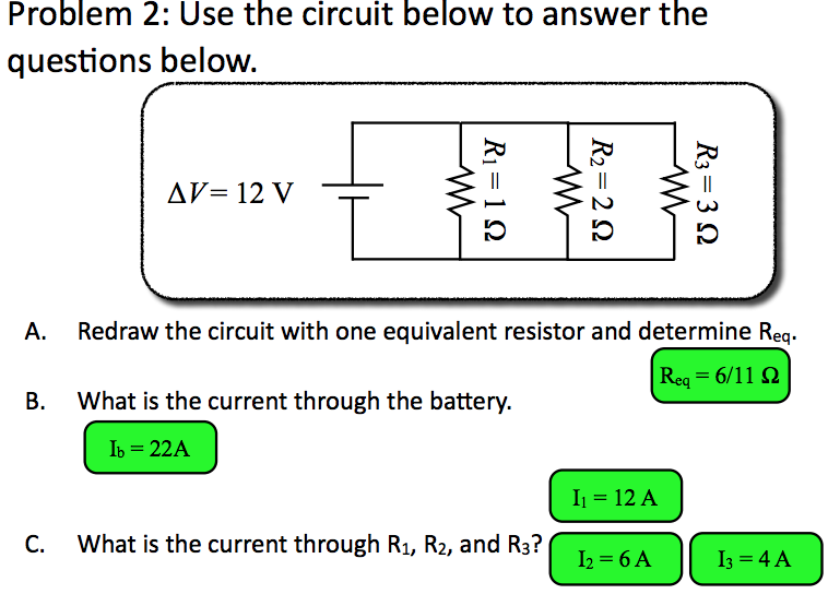 Solved Problem 2: Use the circuit below to answer the | Chegg.com