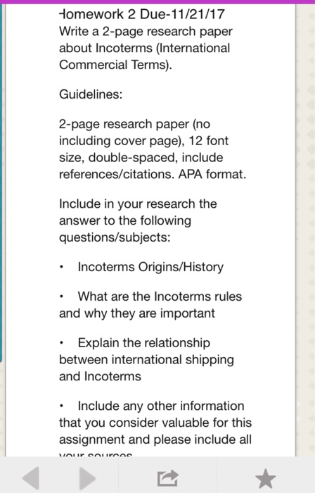 Homework 2 Due 11 21 17 Write A 2 page Research Paper Chegg