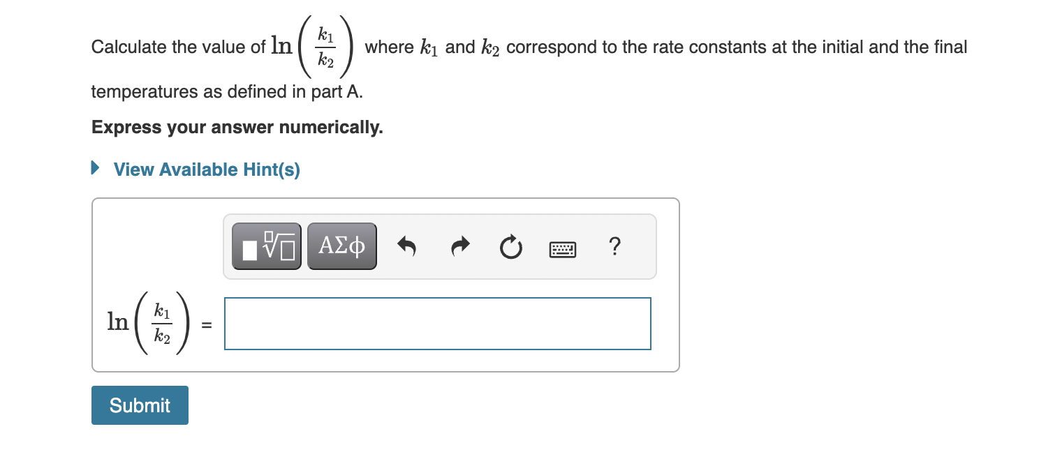 Solved The Rate Constant Of A Chemical Reaction Increased Chegg Com   PhpfYRdmf