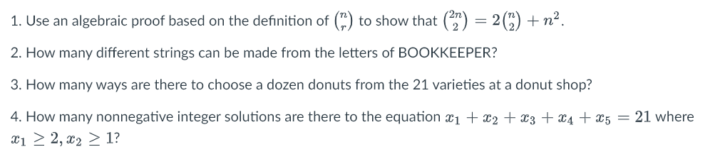 Solved 1. Use an algebraic proof based on the definition of | Chegg.com