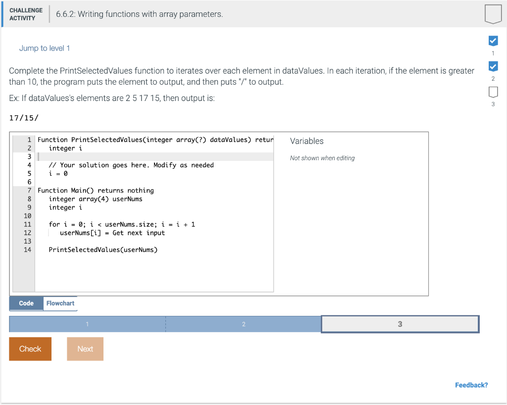 Solved D CHALLENGE ACTIVITY 5.6.3: Arrays. Jump to level 1 | Chegg.com