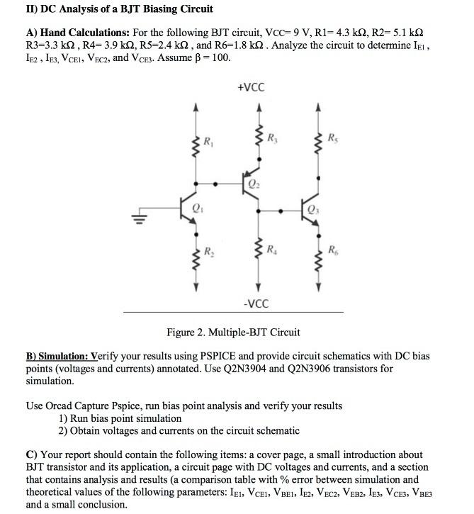 1) BJT Output Characteristics A) Draw the following | Chegg.com