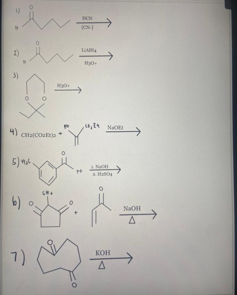 Solved 2) 3) 4) 5) B) 7) | Chegg.com