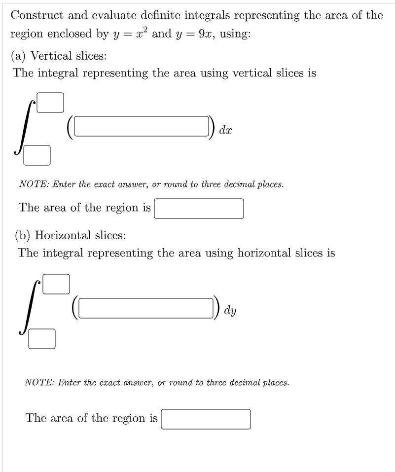 Solved Construct And Evaluate Definite Integrals | Chegg.com