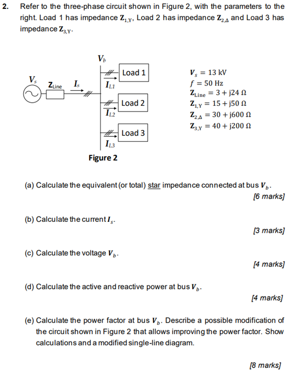 Solved 2. Refer To The Three-phase Circuit Shown In Figure | Chegg.com