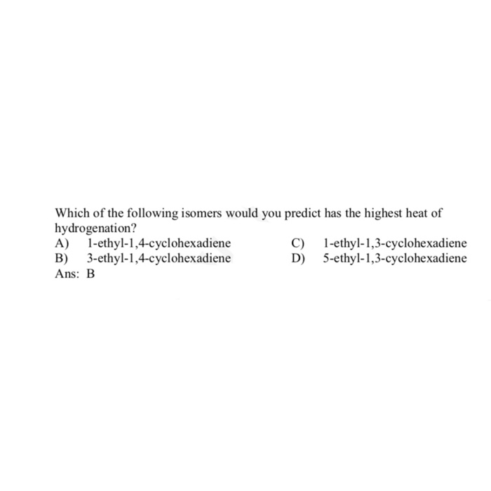 what is the meaning of heat of hydrogenation