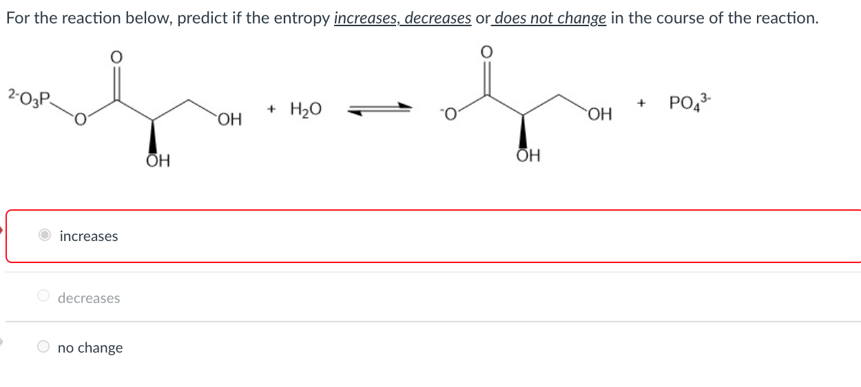 Solved For The Reaction Below, Predict If The Entropy | Chegg.com