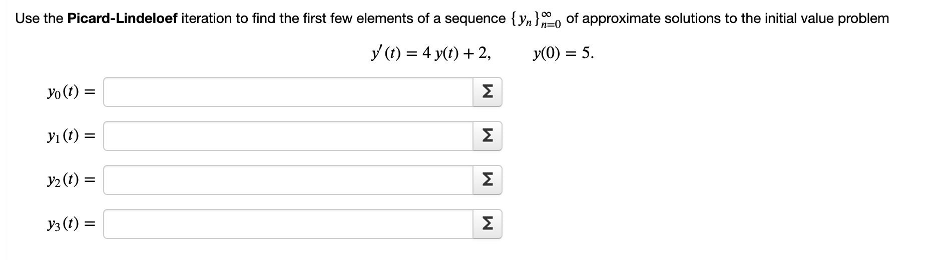 Solved Use The Picard Lindeloef Iteration To Find The First Chegg