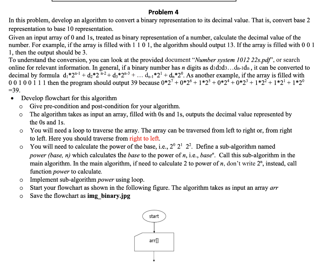 Solved Problem 4 In this problem, develop an algorithm to | Chegg.com