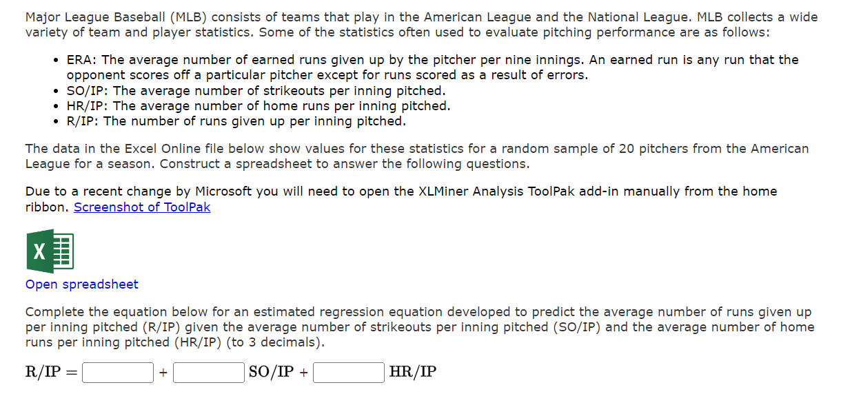 Solved Major League Baseball (MLB) consists of teams that | Chegg.com