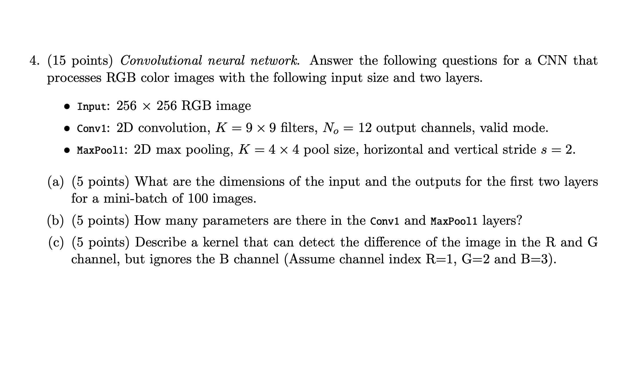 Convolutional neural hot sale network quiz