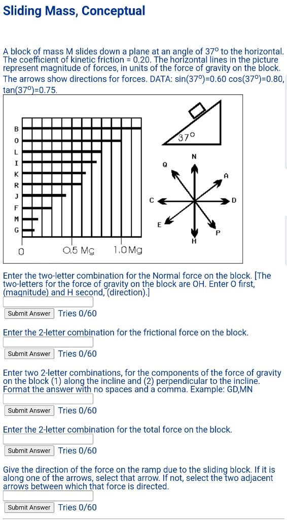 Solved Sliding Mass, Conceptual A Block Of Mass M Slides | Chegg.com