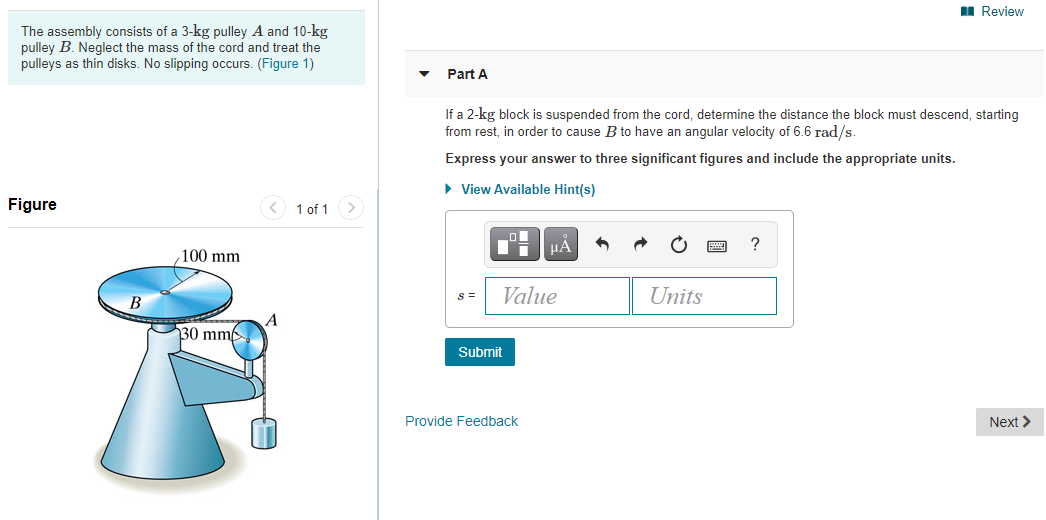 Solved Review The Assembly Consists Of A 3-kg Pulley A And | Chegg.com