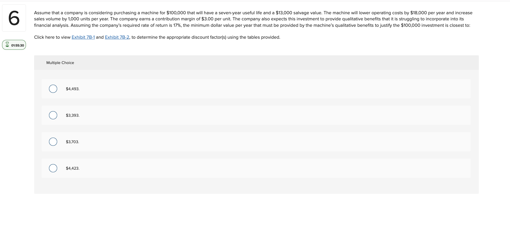 Solved Click here to view Exhibit 7B-1 and Exhibit 7B-2, to | Chegg.com