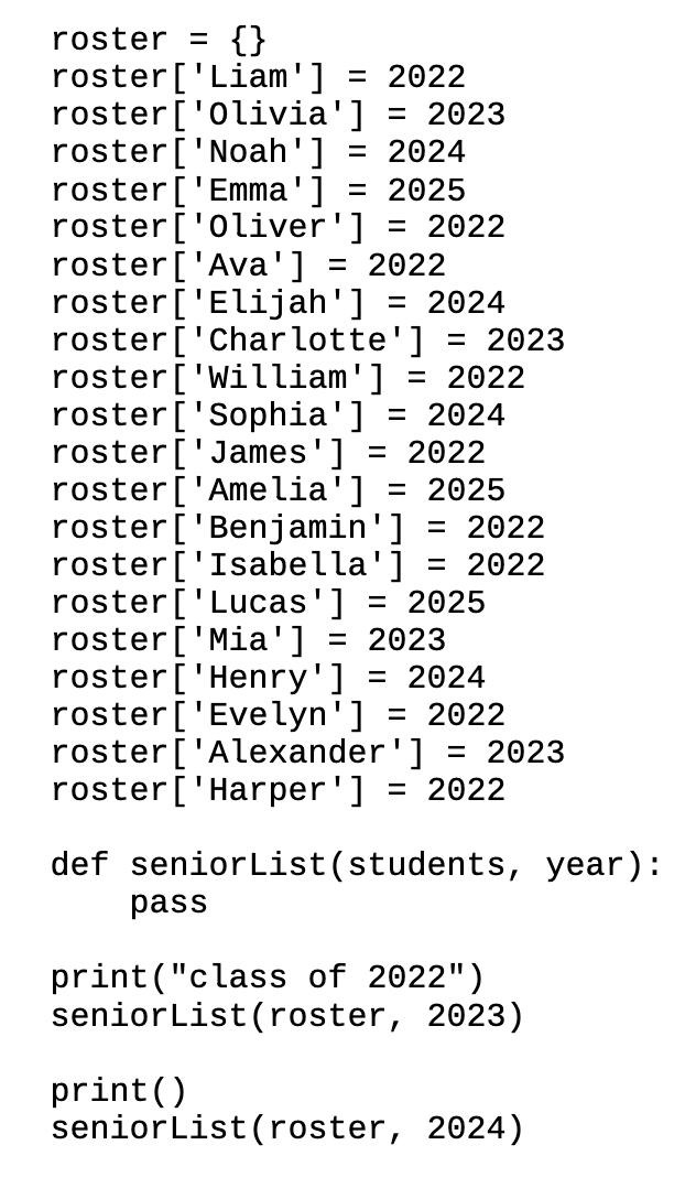 Solved Python (1)updateAges(names, ages) that takes | Chegg.com