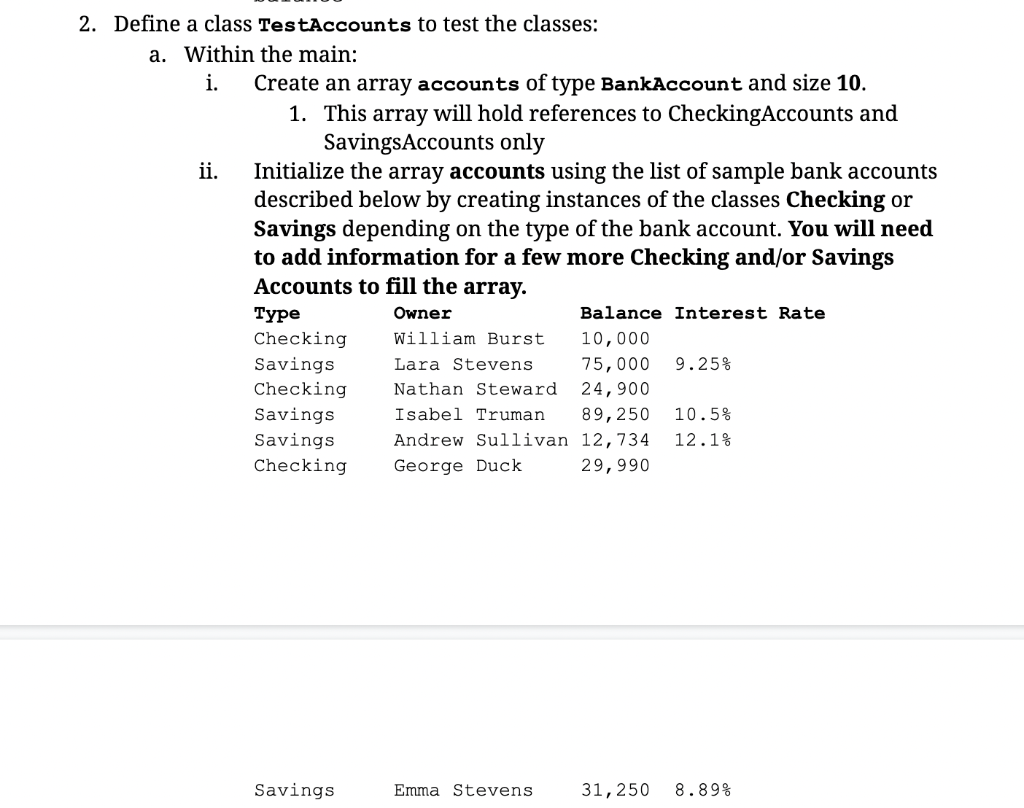 Solved How do I do this. Below are my three other classes in | Chegg.com