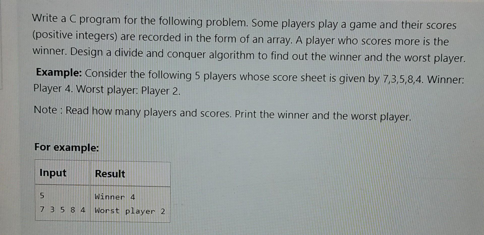Solved Write a C program for the following problem. Some | Chegg.com
