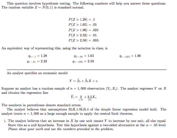 Solved This question involves hypothesis testing. The | Chegg.com