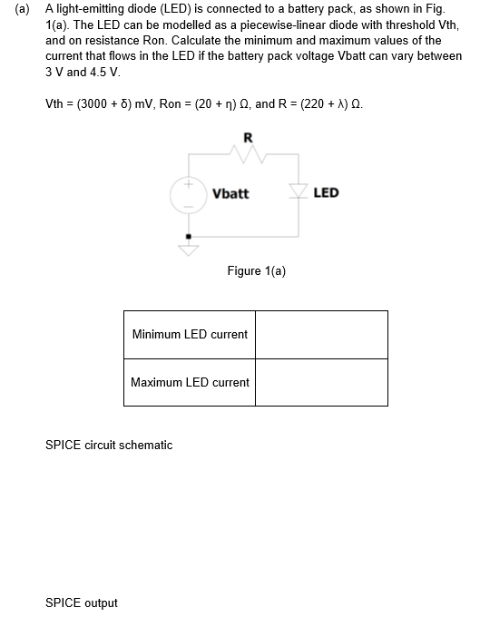 Solved (a) A light-emitting diode (LED) is connected to a | Chegg.com