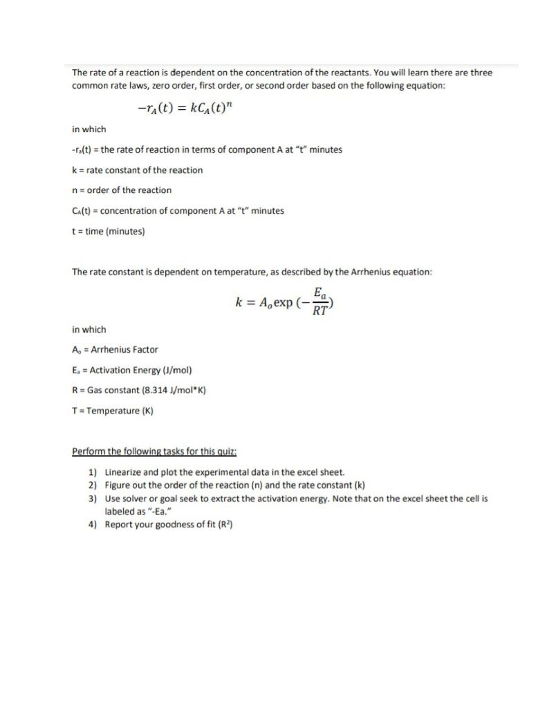 dependent variables in rate of reaction experiment