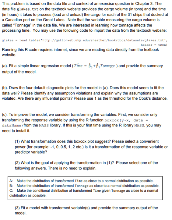 Solved This problem is based on the data file and context of | Chegg.com