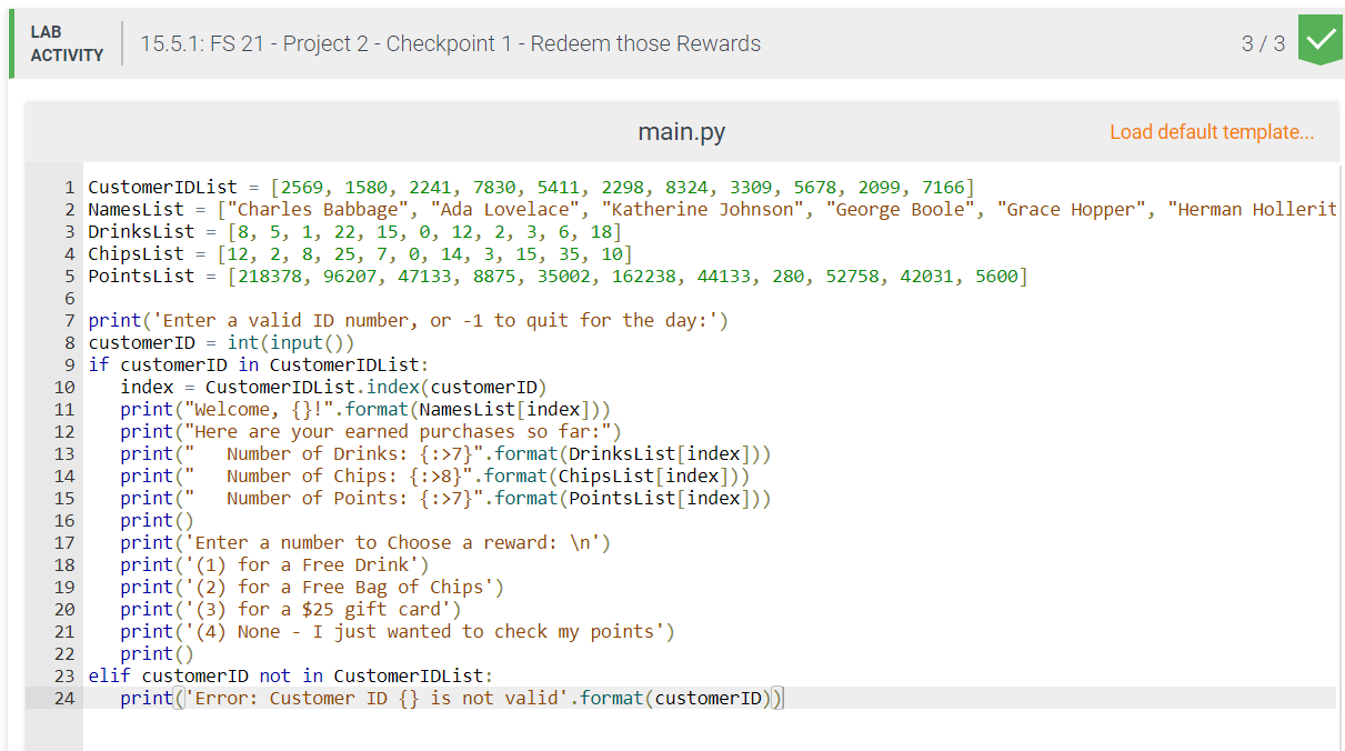 Solved This is a whole project with several parts, I have | Chegg.com