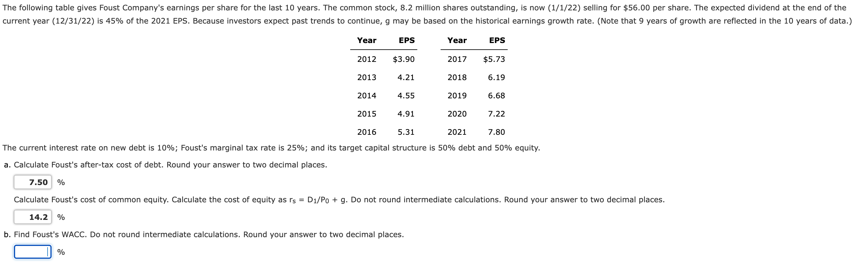 solved-the-current-interest-rate-on-new-debt-is-10-foust-s-chegg