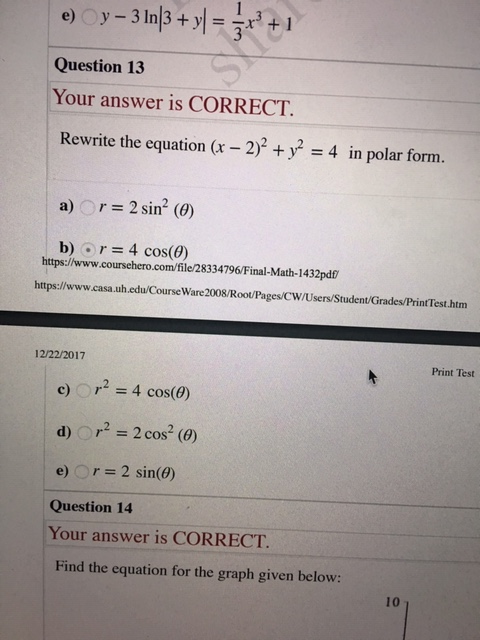 Solved 9oy 3 Ln 3 Y R 1 E Question 13 Your Answer Is Chegg Com