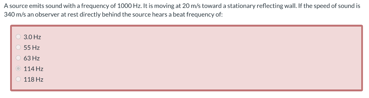 Solved A source emits sound with a frequency of 1000 Hz. It | Chegg.com