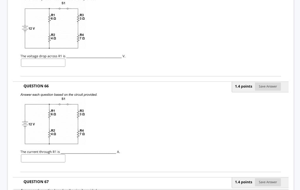 Solved Answer each question based on the circuit provided. | Chegg.com