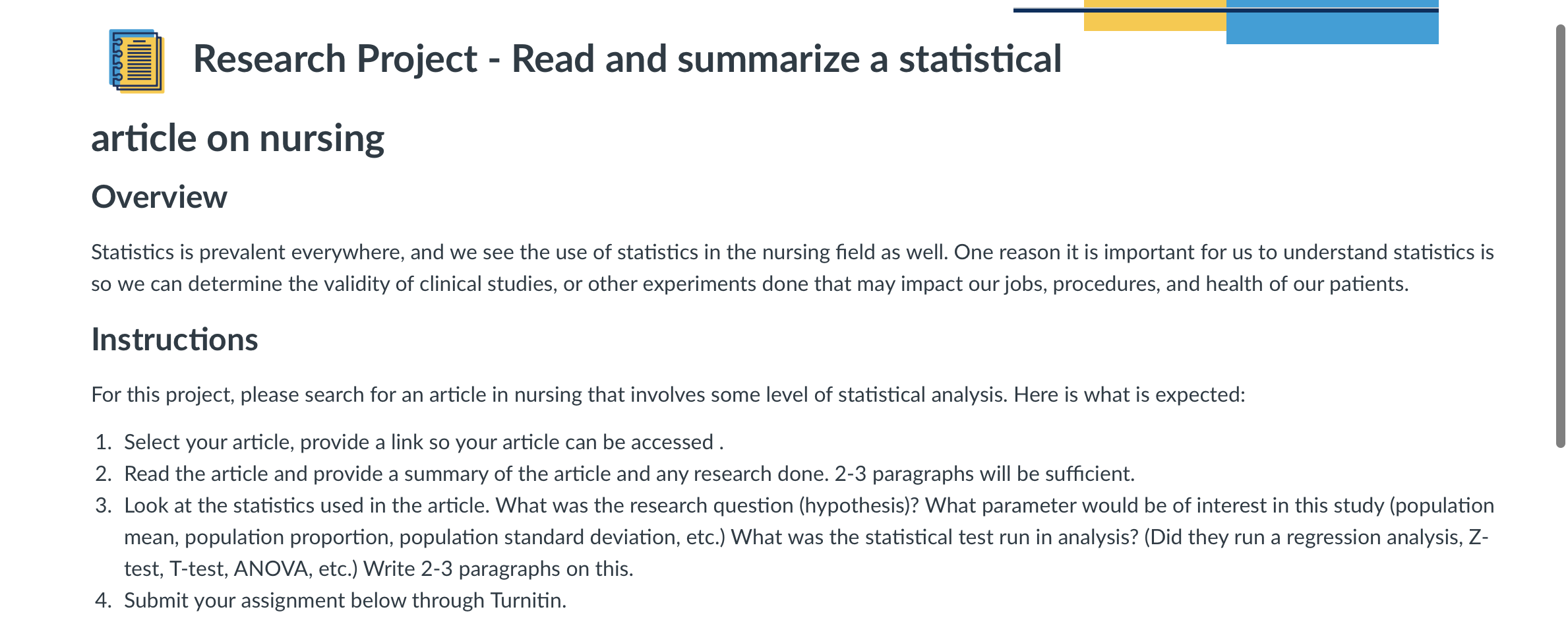 research article statistics