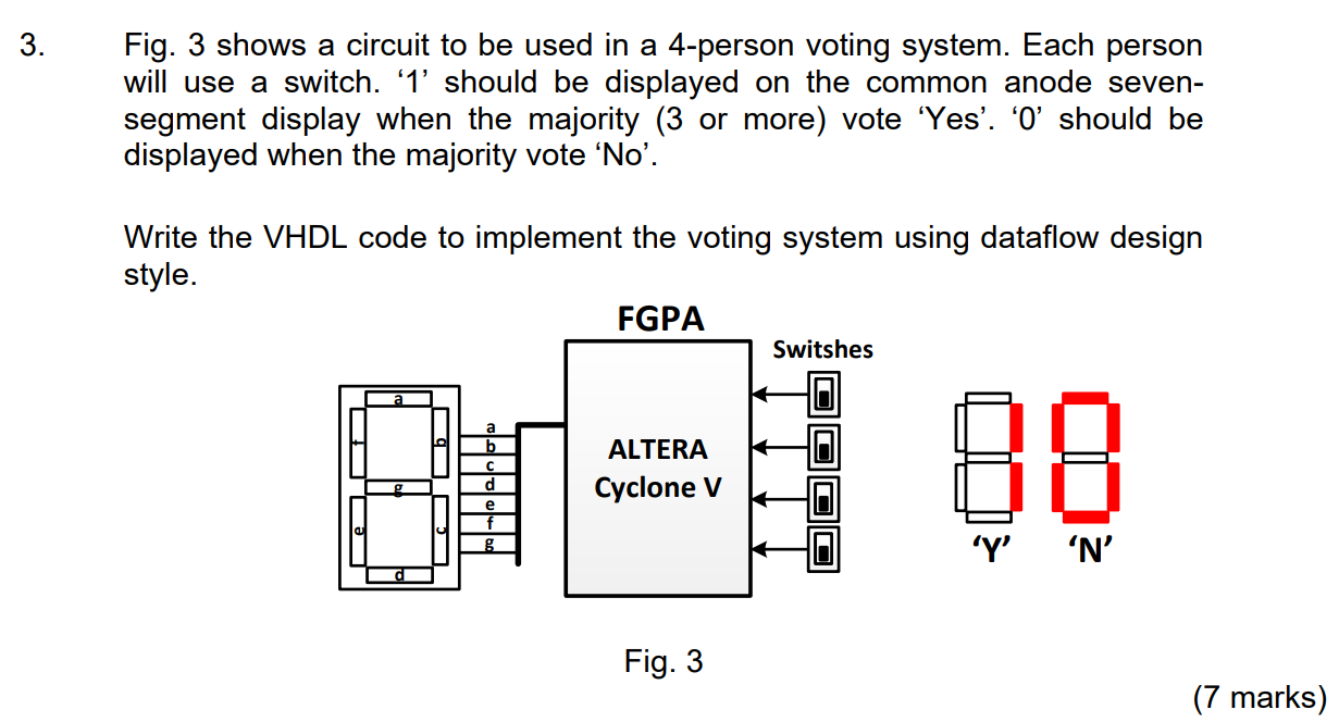 Solved 3. Fig. 3 Shows A Circuit To Be Used In A 4-person | Chegg.com