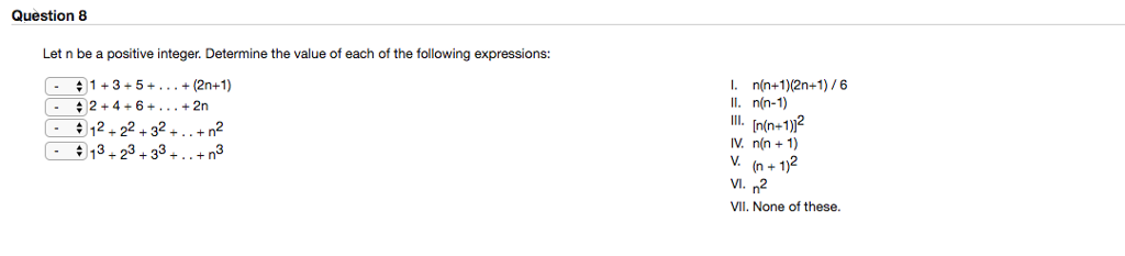 Solved Question 8 Let n be a positive integer. Determine the | Chegg.com