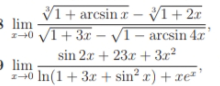 Solved Determine The Value Of The Following Limits | Chegg.com