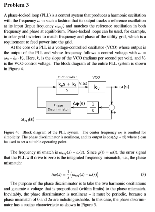 Problem 3 A phaselocked loop (PLL) is a control