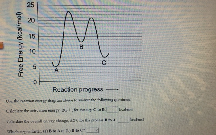 Solved 25 E 20 3 15 10 5 Reaction Progress Use The Reaction | Chegg.com